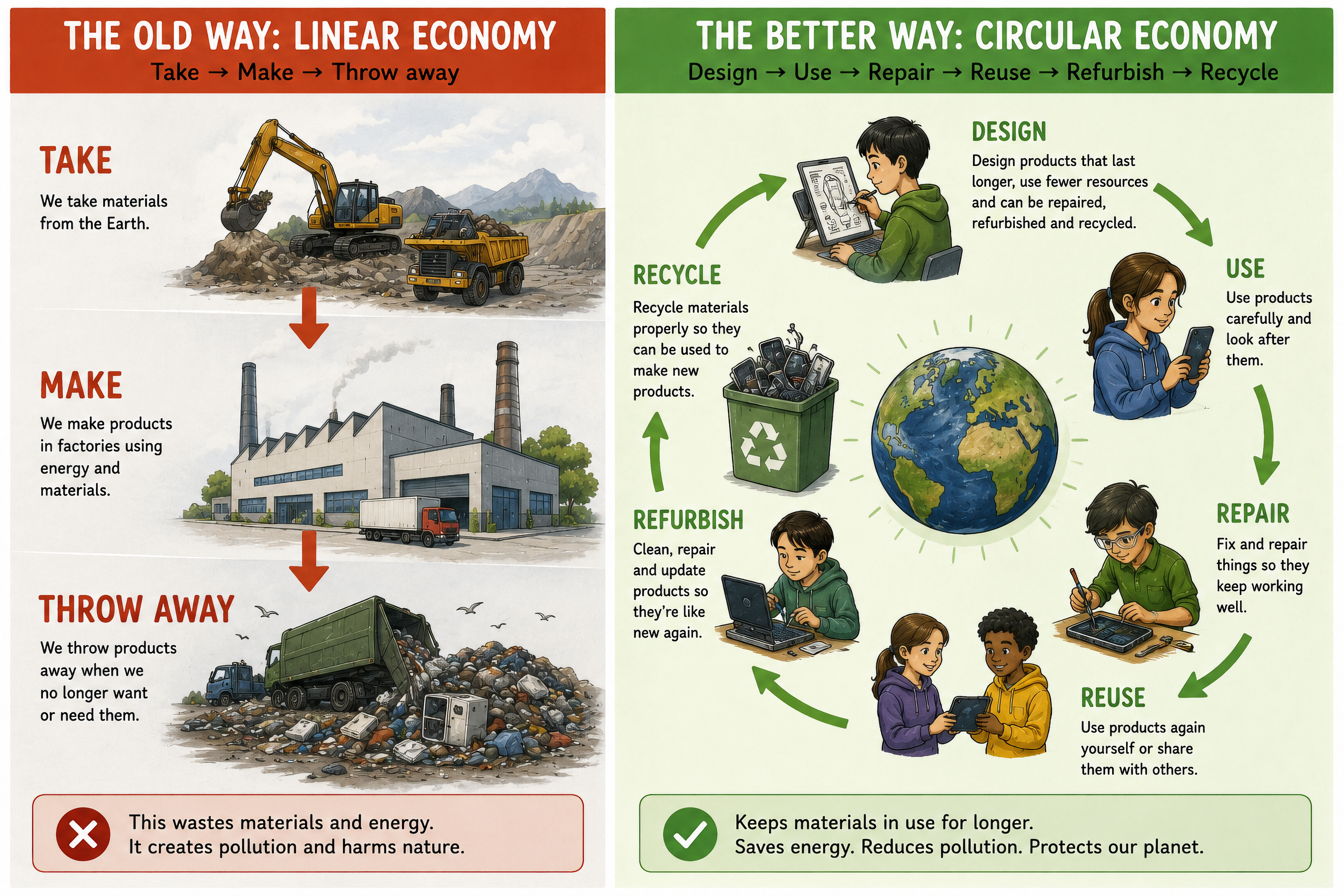 From a linear to a circular economy
