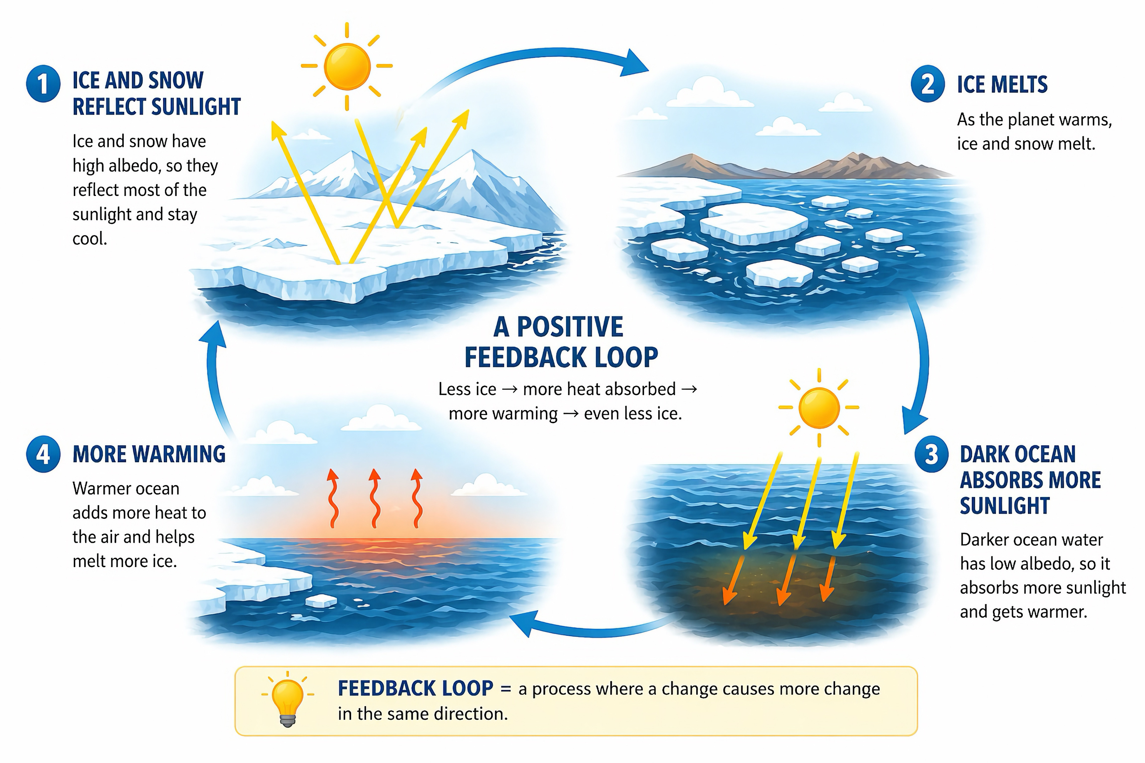 Ice albedo feedback
